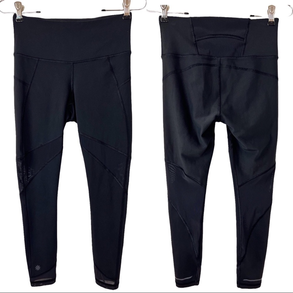 Athleta Stealth Mesh 7/8 Black Tights
